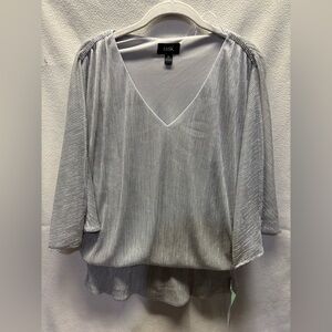 MSK Shimmering Silver Blouse